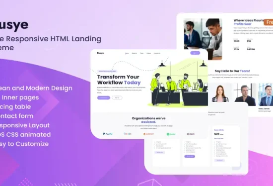 Busye - Free HTML Template - Landing Page Template